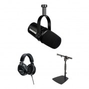 Shure Mv7 Podcast Microphone Kit With Stand & Headphones