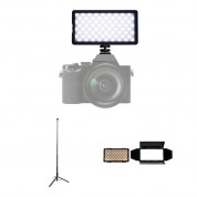 Lume Cube Panel Pro Kit With Barndoors, Honeycomb Grid, Stand