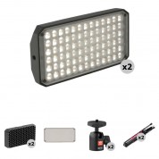 Luxli Fiddle Rgb Led Light Panel Kit With Accessories