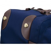 Billingham 550 Shoulder Bag Navy Canvas Chocolate Leather Trim