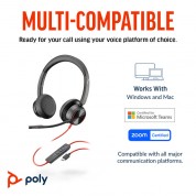 Poly Blackwire 8225 Usb-c Headset With Adapter