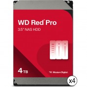 4tb Red Pro 7200rpm Sata Iii Nas Hdd 4-pack