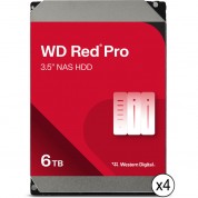 6tb Red Pro 7200 Rpm Sata Iii Nas Hdd 4-pack