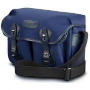 Billingham Hadley Small Camera Bag Navy Canvas Leather Trim