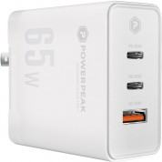 Powerpeak 65w Gan Usb-c Wall Charger White