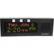 Led Ip Display Clock With Informacast, Black, Small