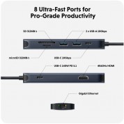 Hyperdrive Next 8-port Usb-c Hub | Compact & Fast Connectivity