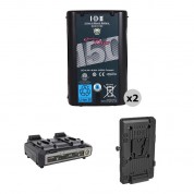 Idx Endura Duo-150 V-mount Battery Kit For Aja Cion