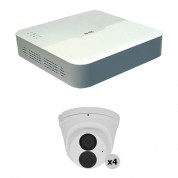 Acti 4-channel 8mp Poe Nvr With Turret Cameras