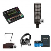 Mackie Dlz Creator Xs Podcast Kit With Mics & Headphones